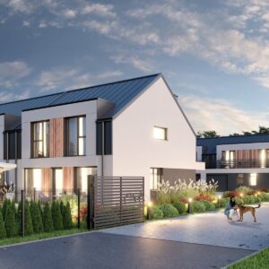 Wizualizacja osiedla domów bliźniaczych pod Nowym Sączem - Nawojowa Park - Uryga Invest