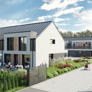 Wizualizacja osiedla domów bliźniaczych pod Nowym Sączem - Nawojowa Park - Uryga Invest