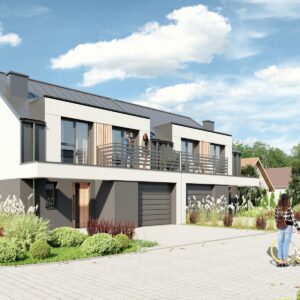 Wizualizacja osiedla domów bliźniaczych pod Nowym Sączem - Nawojowa Park - Uryga Invest